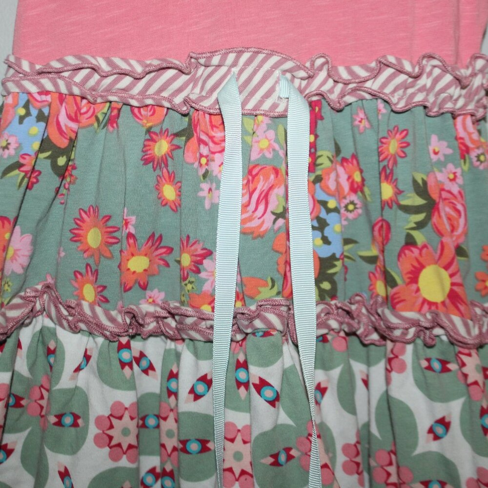 MATILDA JANE Sz 4 On the Cape Dress Pink Ruffles Summer Sundress Girls Patchwork - Picture 6 of 9